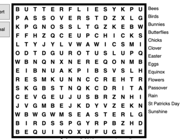 Spring has Sprung Word Search
